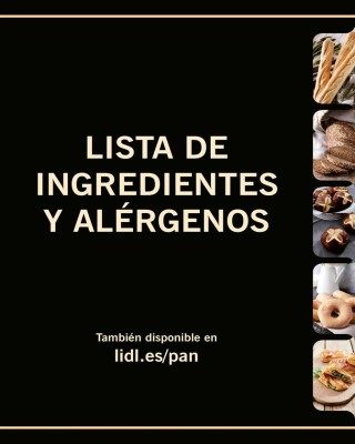 Catalogo Lidl listado de ingredientes y alergenos