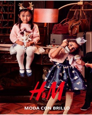 Catalogo H&M moda con brillo de niños