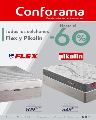 Catalogo Conforama Colchones Flex y Pikolin con descuentos hasta un 60 porciento Catalogo Conforama Colchones Flex y Pikolin con descuentos hasta un 60 porciento