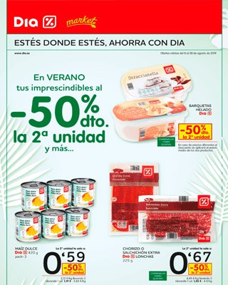 Folleto supermercados DIA del 8 al 28 agosto Catalogo.tienda